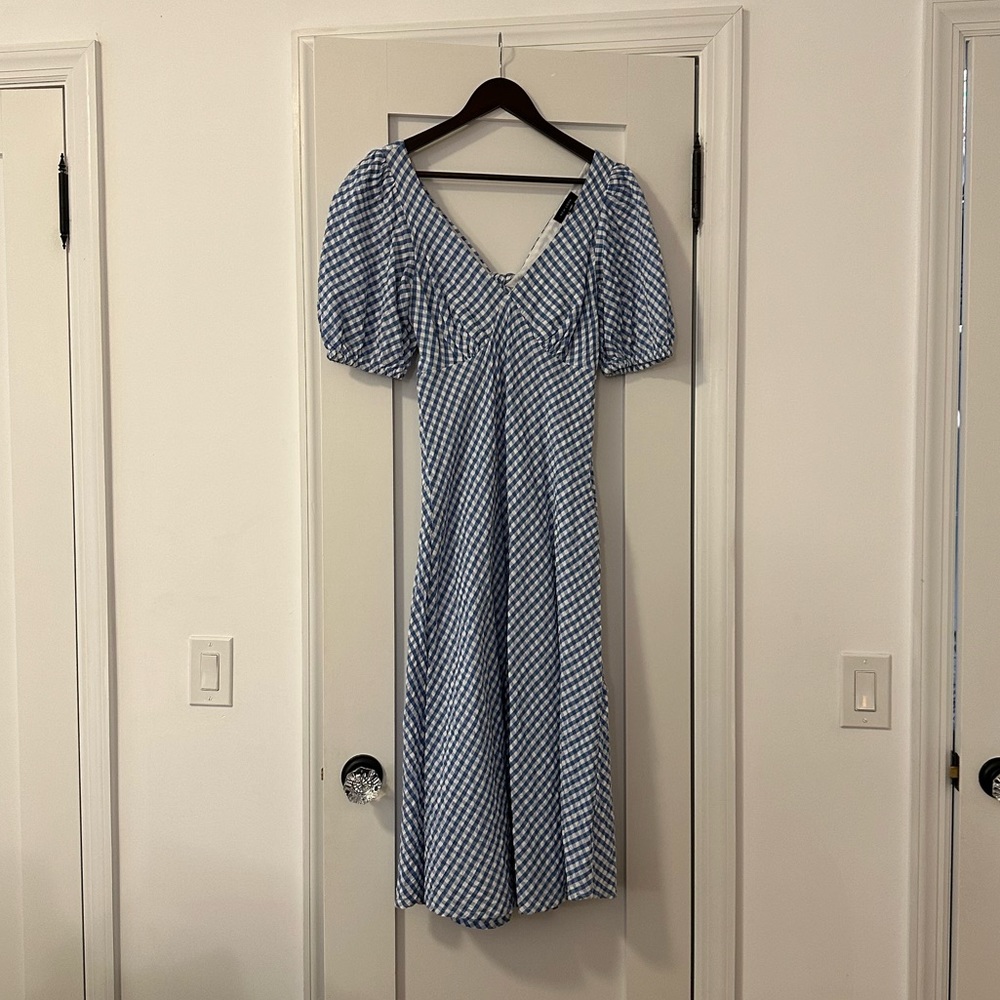 ASOS New Look Blue Gingham Dress, new without tags